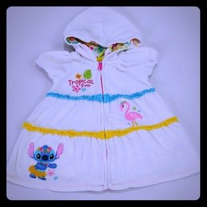 Disney Baby "Stitch" Zippered Beach CoverUp 9-12m